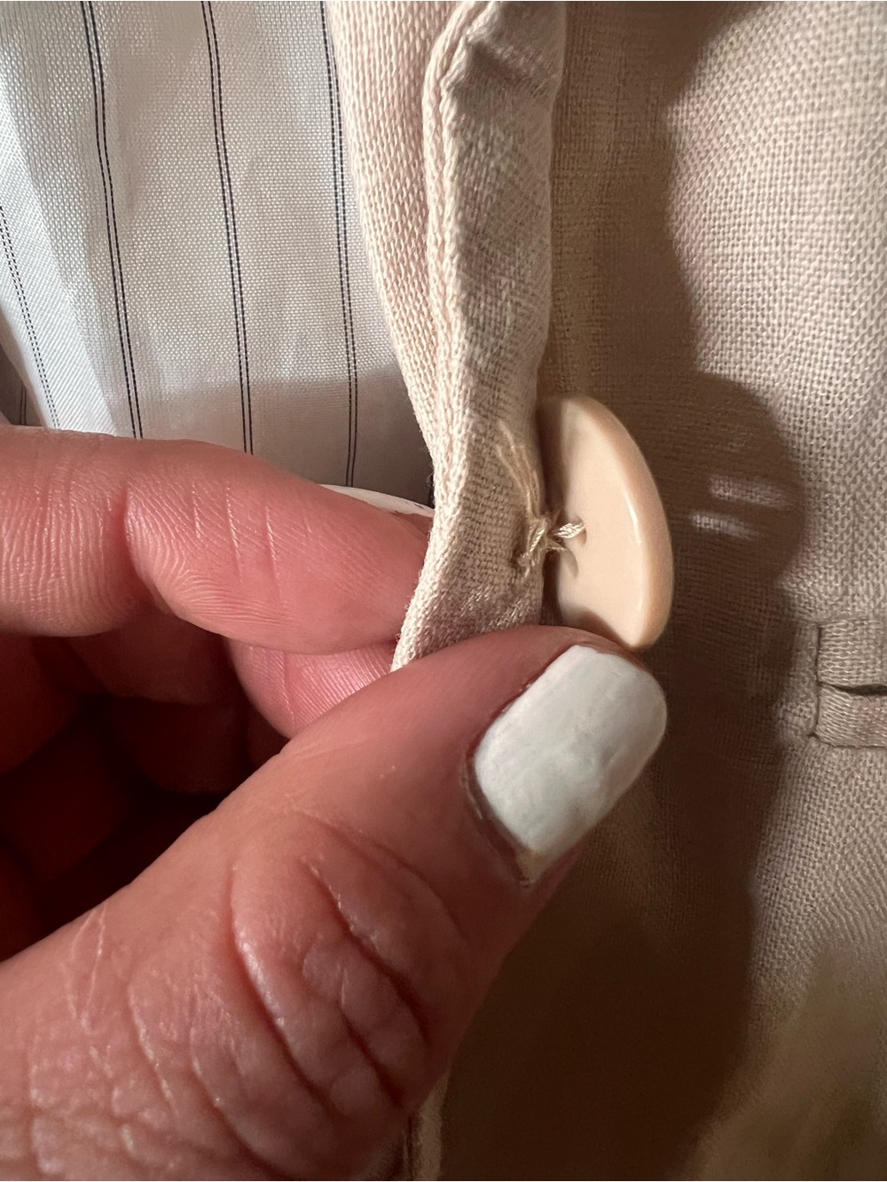 Love Tree Light Cream Single-Button Blazer - Picture 6 of 8